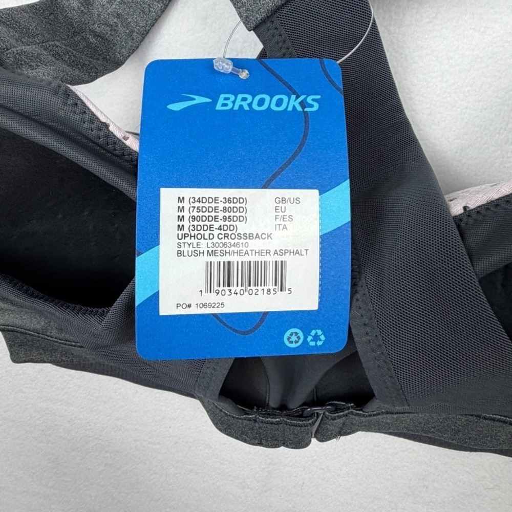Brooks Sports Bra M UpHold Crossback High Impact Support Running Gym L300634610 - Picture 4 of 11